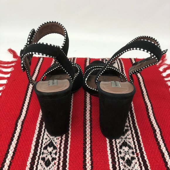 Tabitha Simmons Block Heel Black & White Sandals 9 - Picture 8 of 14
